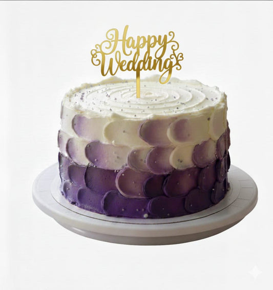 Happy Wedding Acrylic Cake Topper
