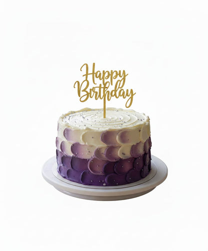 Happy Birthday Acrylic Cake Topper (Design 2)